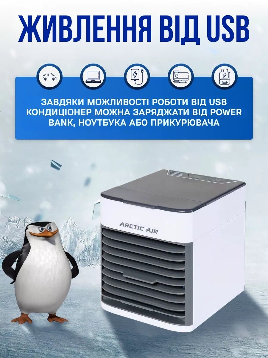 Портативний охолоджувач повітря з USB-живленням